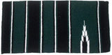 Navajo saddle blanket 30x30 in green and black western pattern