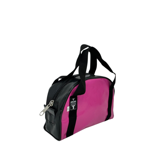 Dolan Toiletries Gear Bag Extra Small in Pink and Black – durable PVC tarpaulin with heavy-duty zip