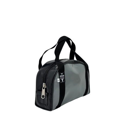 Dolan Toiletries Gear Bag Small in Black and Grey – durable PVC tarpaulin with heavy-duty zip