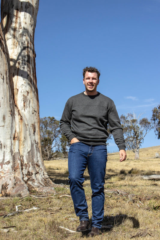 Pilgrim Men’s Regular Leg Western Work Jean – Indigo Stonewash