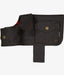 Close-up pocket detail and flap of oilskin wool-lined dog coat