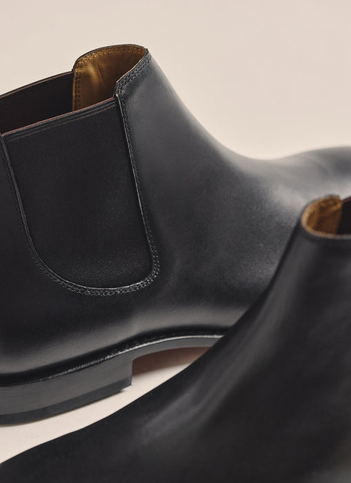 Isabel  Leather Boot – Black