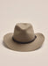Front view of Kidman Drover Hat in Brown, showing braided leather band and structured crown