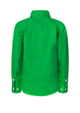 Kids  Lightweight Half Button Shirt – Green