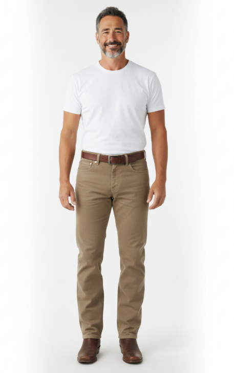 Mens 5 Pocket Western Moleskin Jean – Regular Fit, Acorn