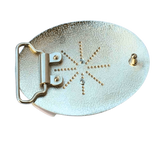 Western Cowboy Golden Long Horn Bull Head Shine Belt Buckle