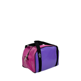 Dolan’s Toiletries Gear Bag DE316 – regular size canvas toiletry bag with zip closure, front view, pink and purple