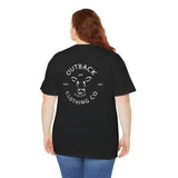 Back view of Women’s Outback Classic Tee in Black with logo detail