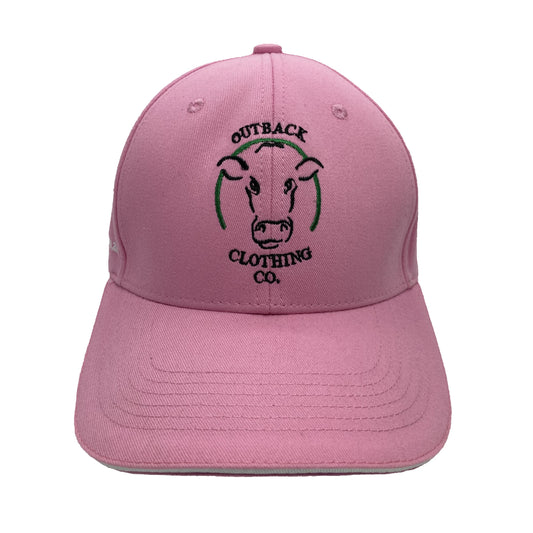 Outback Clothing Co OCC Embroidered Cap - Front View on Mannequin (Australian Bush Hat) Pink
