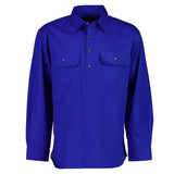 Explore the wilderness in Outback Clothing Co's men's half-button long-sleeve shirt - adventure-ready design.