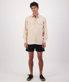 Swanndri Bendigo Men’s Half Button L/S Shirt (SS18217M) Stone
