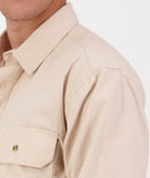 Swanndri Bendigo Men’s Half Button L/S Shirt (SS18217M) Stone