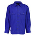 Functional Chest Pocket on Men's Electri Blue Long-Sleeve Work Shirt - Practical Aussie Design