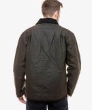 Durable Oilskin Jacket with Adjustable Storm Hood - Back View