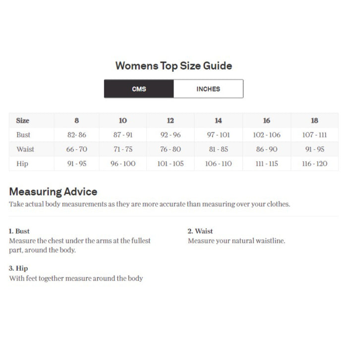 Womens Top Size Guide