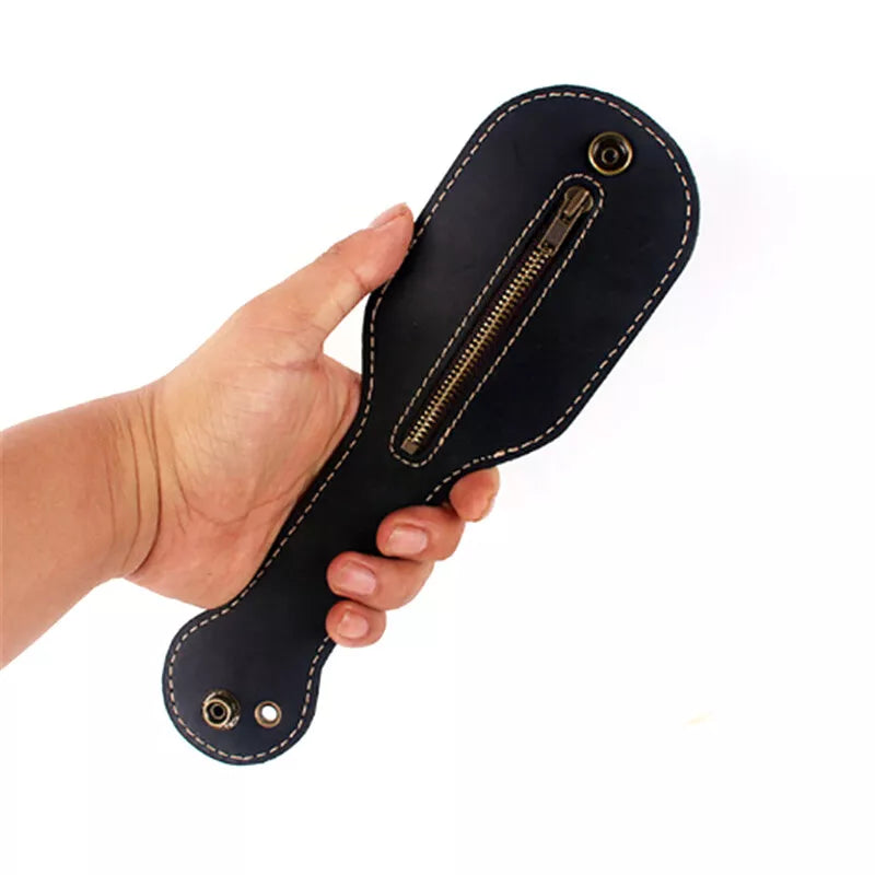Brown leather pouch worn on belt – practical everyday carry
