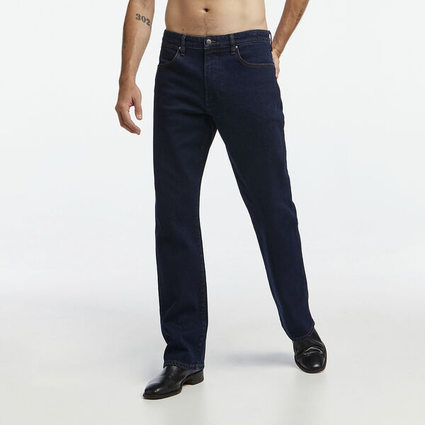 Wrangler Classics Men's Regular Bootcut Jean – Mid-rise denim with reinforced pockets and bootcut leg for casual style.