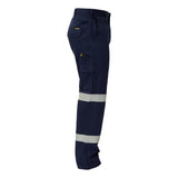 Side Profile of Workcraft Reflective Cargo Trousers Showing Ergonomic Design and Pocket Placement