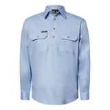Workcraft Mens Half-Placket Cotton Work Shirt – SKYWAY front