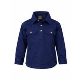 Workcraft Kids Half-Placket Cotton Work Shirt