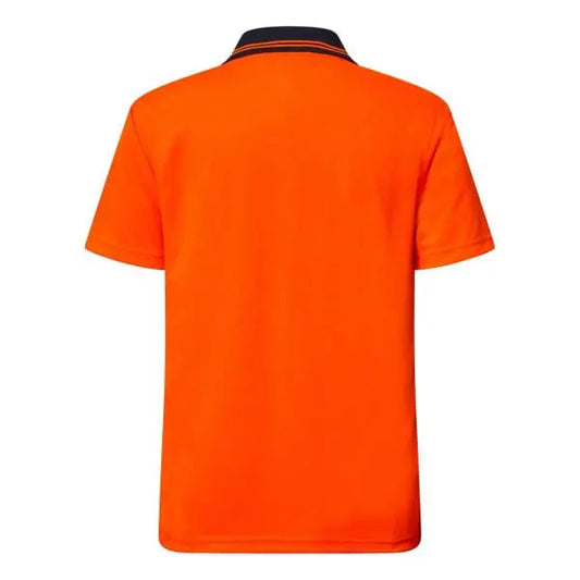 Back view of Hi-Vis Work Polo Shirt showing reflective detailing and breathable fabric – WSP201