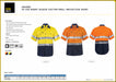 Image of Workcraft Hi Vis Short Sleeve Cotton Drill Reflective Shirt WS4001 specification and size chart