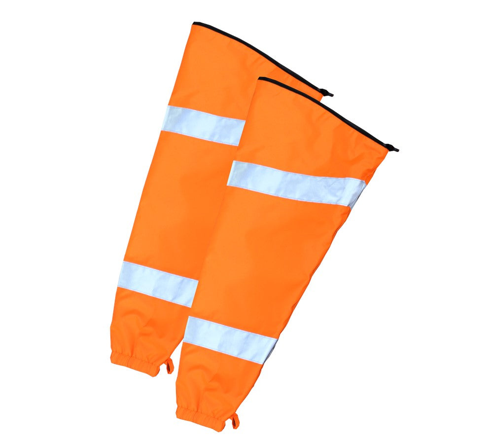 Hi vis orange/navy jacket with sleeves removed
