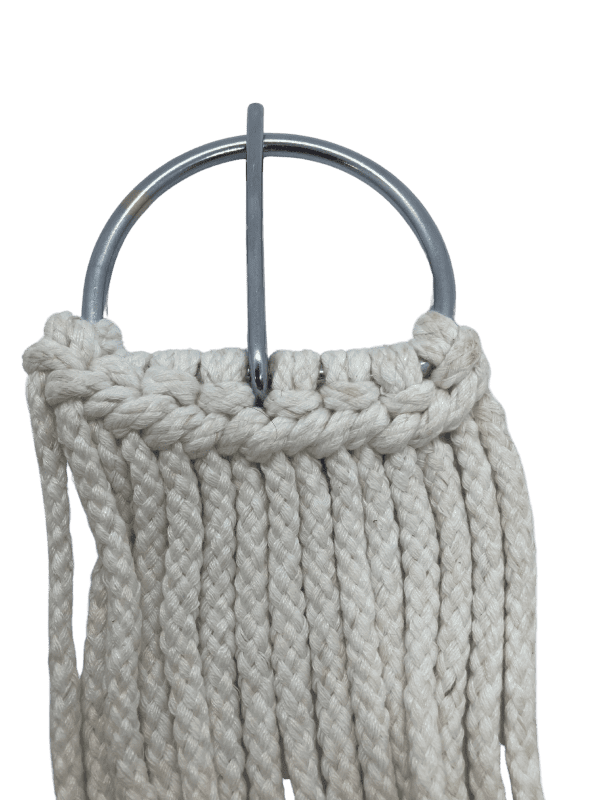 Soft Cord Buckle Girth with durable buckle close-up