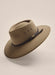 Overall view on an angle of the Brown Kidman Drover Hat (4HAU002)