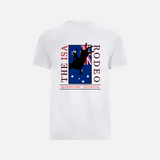 Back view of the Mount Isa Rodeo 2025 shirt by Outback Clothing Co, featuring exclusive OCC artwork designed for rodeo fans.