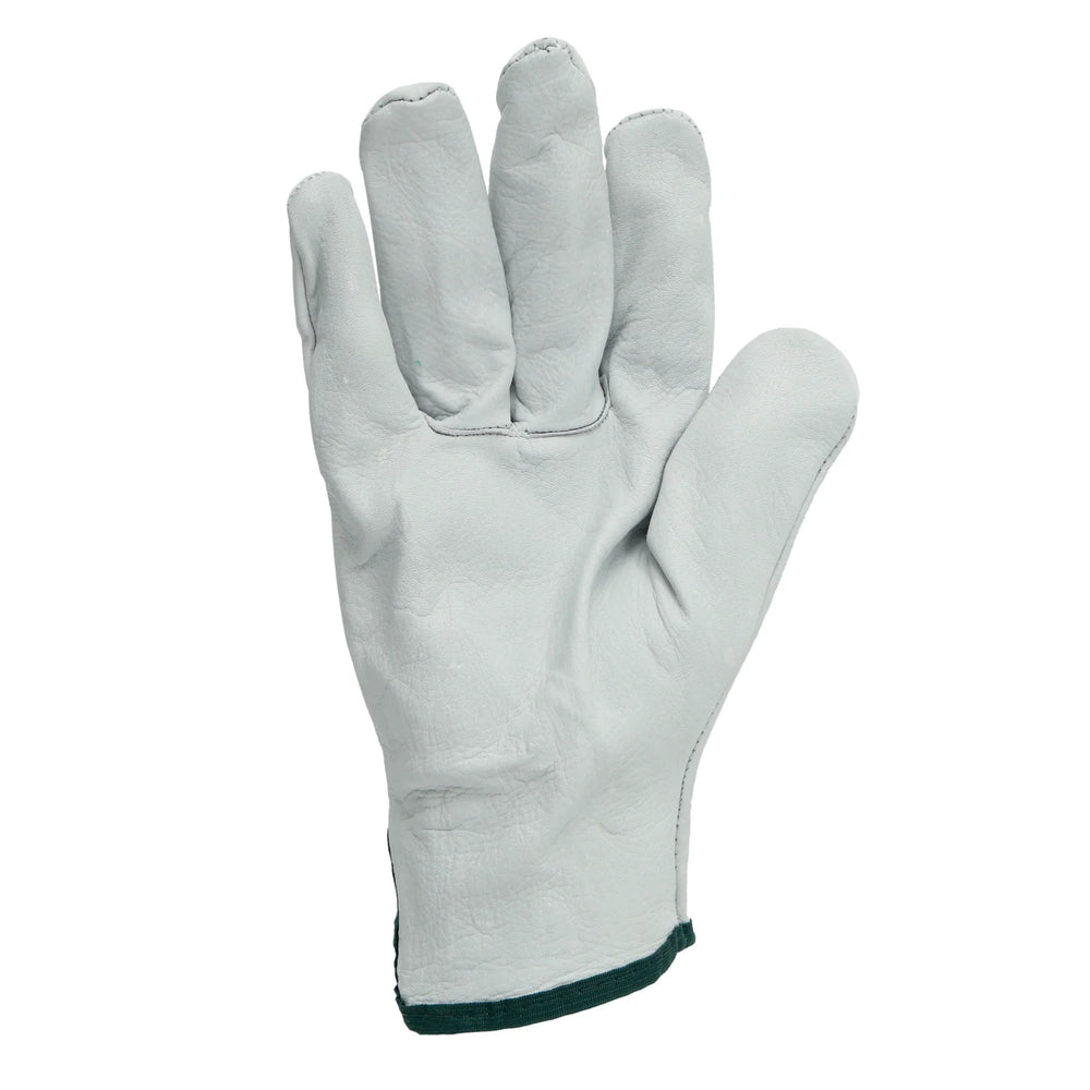 Shield Right cowhide riggers gloves grey palm view full grain leather