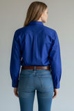 Swanndri Women’s Half Button L/S Shirt (SS192133W) Electric Blue