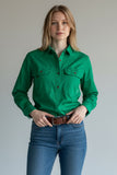 Swanndri Women’s Half Button L/S Shirt (SS192133W) Green